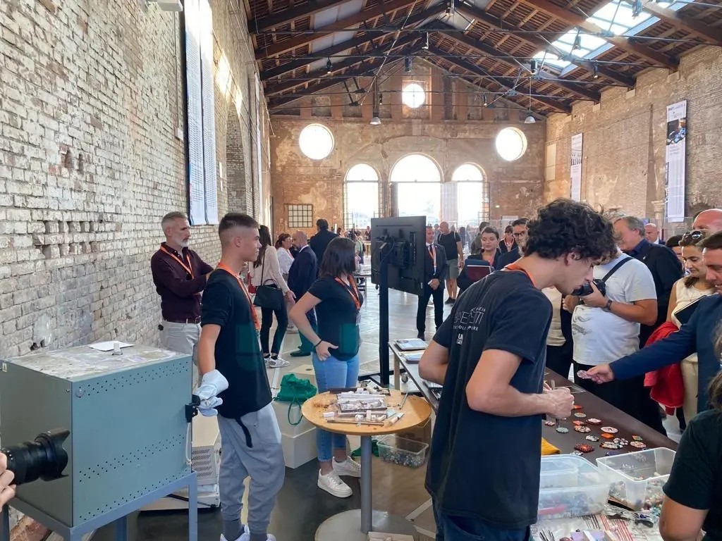 Students and visitors at an event