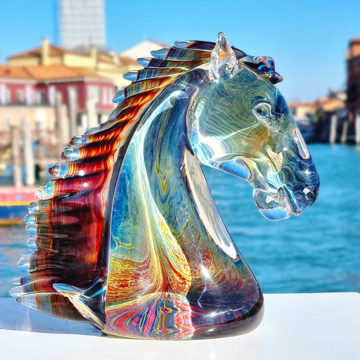 Murano glass horse sculpture